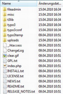 Typo3-Verzeichnisstruktur